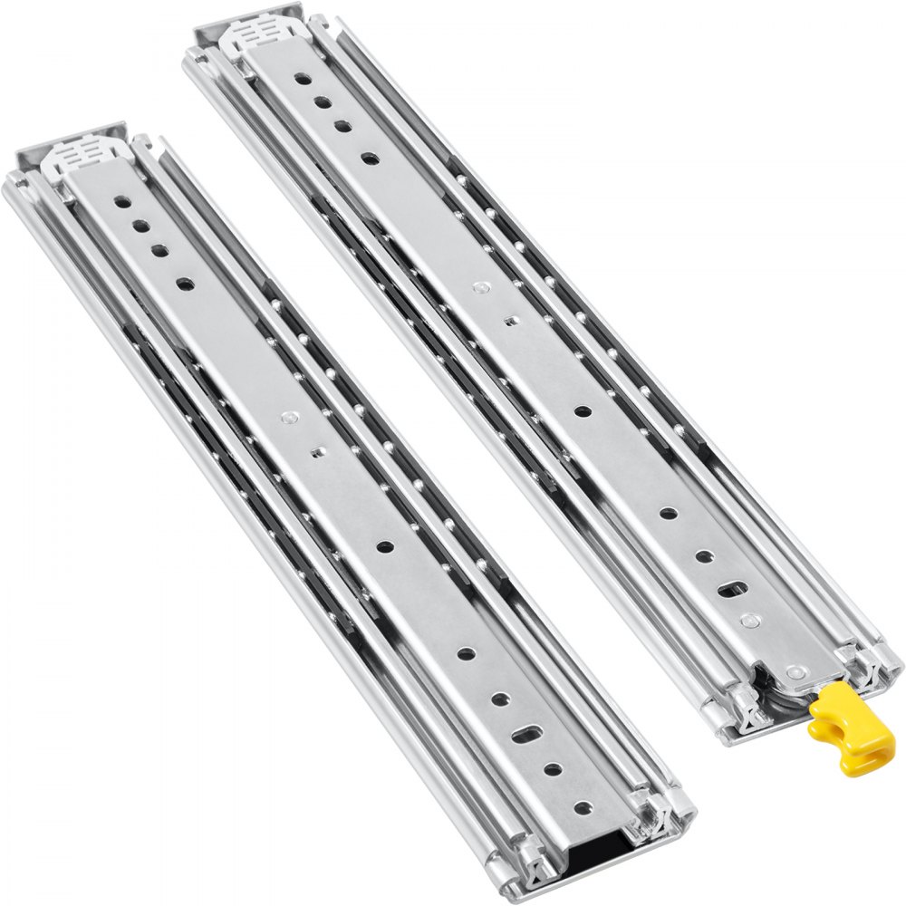 VEVOR Heavy Duty Drawer Slides 32" Length, Locking Drawer Slides 332lbs Load Capacity Long Full Extension Drawer Slide 1 Pair Side Mount Ball Bearing Drawer Glides Push to Open Drawer Runners Rail