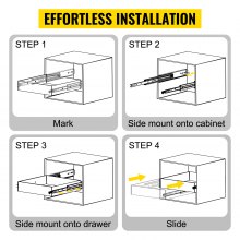 VEVOR Heavy Duty Drawer Slides 32" Length, Locking Drawer Slides 332lbs Load Capacity Long Full Extension Drawer Slide 1 Pair Side Mount Ball Bearing Drawer Glides Push to Open Drawer Runners Rail