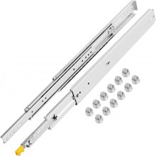 VEVOR Heavy Duty Drawer Slides 32" Length, Locking Drawer Slides 500lbs Load Capacity Long Full Extension Drawer Slide 1 Pair Side Mount Ball Bearing Drawer Glides Push to Open Drawer Runners Rail
