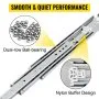 VEVOR Heavy Duty Drawer Slides 36" Length, Locking Drawer Slides 500lbs Load Capacity Long Full Extension Drawer Slide 1 Pair Side Mount Ball Bearing Drawer Glides Push to Open Drawer Runners Rail