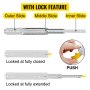 VEVOR Heavy Duty Drawer Slides 40" Length, Locking Drawer Slides 500lbs Load Capacity Long Full Extension Drawer Slide 1 Pair Side Mount Ball Bearing Drawer Glides Push to Open Drawer Runners Rail