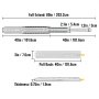 VEVOR heavy duty drawer slides measurements: 80in, 40in, 3in, 0.75in.