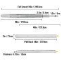 VEVOR heavy duty drawer slides dimensions: full extend 96in, 48in pull back, 0.75in thick.