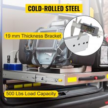 VEVOR Heavy Duty Drawer Slides 48" Length, Locking Drawer Slides 500lbs Load Capacity Long Full Extension Drawer Slide 1 Pair Side Mount Ball Bearing Drawer Glides Push to Open Drawer Runners Rail