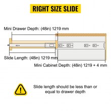 VEVOR Heavy Duty Drawer Slides 48" Length, Locking Drawer Slides 500lbs Load Capacity Long Full Extension Drawer Slide 1 Pair Side Mount Ball Bearing Drawer Glides Push to Open Drawer Runners Rail
