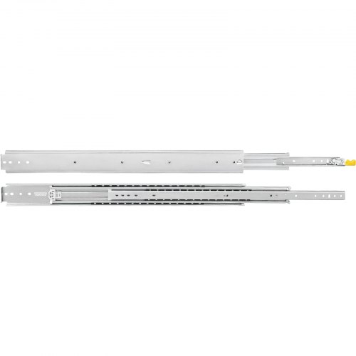 VEVOR Heavy Duty Drawer Slides 60" Length, Locking Drawer Slides 500lbs Load Capacity Long Full Extension Drawer Slide 1 Pair Side Mount Ball Bearing Drawer Glides Push to Open Drawer Runners Rail