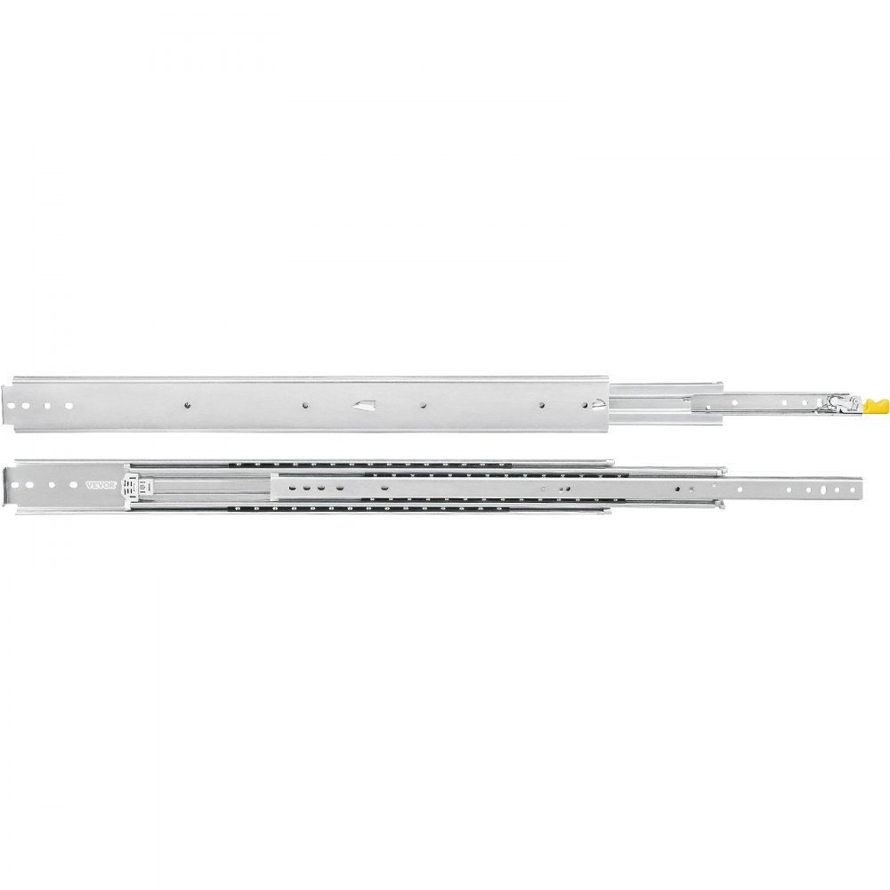VEVOR drawer slides, heavy-duty, side-mounted, with ball bearings.