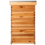 wooden VEVOR beehive box kit with metal roof, featuring multiple stacked components.