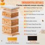 VEVOR Beehive Box Kit Bee Honey Hive 30 Frames 2 Deep 1 Medium Natural Fir Wood