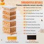 VEVOR Beehive Box Kit Bee Honey Hive 40 Marcos 2 Profundo 2 Medio Madera Abeto Natural