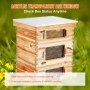 VEVOR Bee Hive 30 keretes méhkaptár kezdőkészlet, méhviasszal bevont cédrusfa, 2 mély + 1 közepes méhdoboz Langstroth méhkas készlet, átlátszó akril ablakok alapozókkal kezdőknek Pro méhészeknek