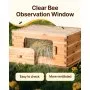 VEVOR Bee Hive 30 Frame Bee Hives Starter Kit, Beeswax Coated Fir Wood, 2 Deep + 1 Medium Bee Boxes Langstroth Beehive Kit, Transparent Acrylic Windows with Foundations for Beginners Pro Beekeepers