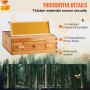 VEVOR Bee Hive, 10-Frame Complete Beehive Kit, 100% Beeswax Natural Wood, Includes 1 Medium Box with 10 Wooden Frames and Waxed Foundations, for Beginners and Pro Beekeepers