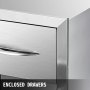 Outdoor Kitchen Double Drawer Bbq Access Drawer Stainless Steel Island 35x40 Cm