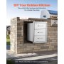 VEVOR Outdoor Kitchen Drawers 16\" W x 21.5\" H x 18\" D, Flush Mount Triple Access BBQ Drawers with Stainless Steel Handle, BBQ Island Drawers for Outdoor Kitchens or BBQ Island Patio Grill Station