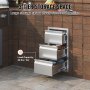 201 Stainless Steel Triple Access Drawer Outdoor Kitchen BBQ Island 19"W x 26"H