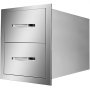 Double Bbq Access Drawer 45*53 Cm Flush Mount Bbq Island Built-in Cabinet