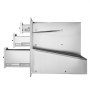 stainless steel VEVOR outdoor kitchen combo with three drawers and angled tray.