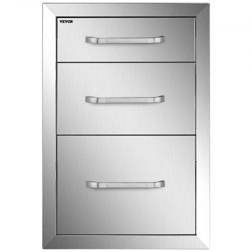Vevor 37.6*53.3cm Bbq Triple Drawer Bbq Tool Fully Enclosed Modern Access Drawer