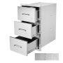 VEVOR Outdoor Kitchen Drawers 16" W x 28.5" H x 20.5" D, Flush Mount Triple Access BBQ Drawers Stainless Steel with Handle, BBQ Island Drawers for Outdoor Kitchens or Patio Grill Station