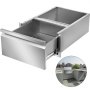 Stainless Steel Single Outdoor Kitchen Bbq Island 37 X 20 Cm Table Drawer