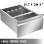 Stainless Steel Single Outdoor Kitchen Bbq Island 37 X 20 Cm Table Drawer