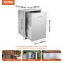 VEVOR Pull Out Trash Drawer 19.7W x 26.5H Inch Outdoor Kitchen Drawers Stainless Steel with Trash Bag Ring for BBQ Island or Grill Station