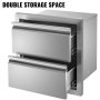 VEVOR Stainless Steel Outdoor Kitchen Drawers, Drawers Outdoor 490x 490mm