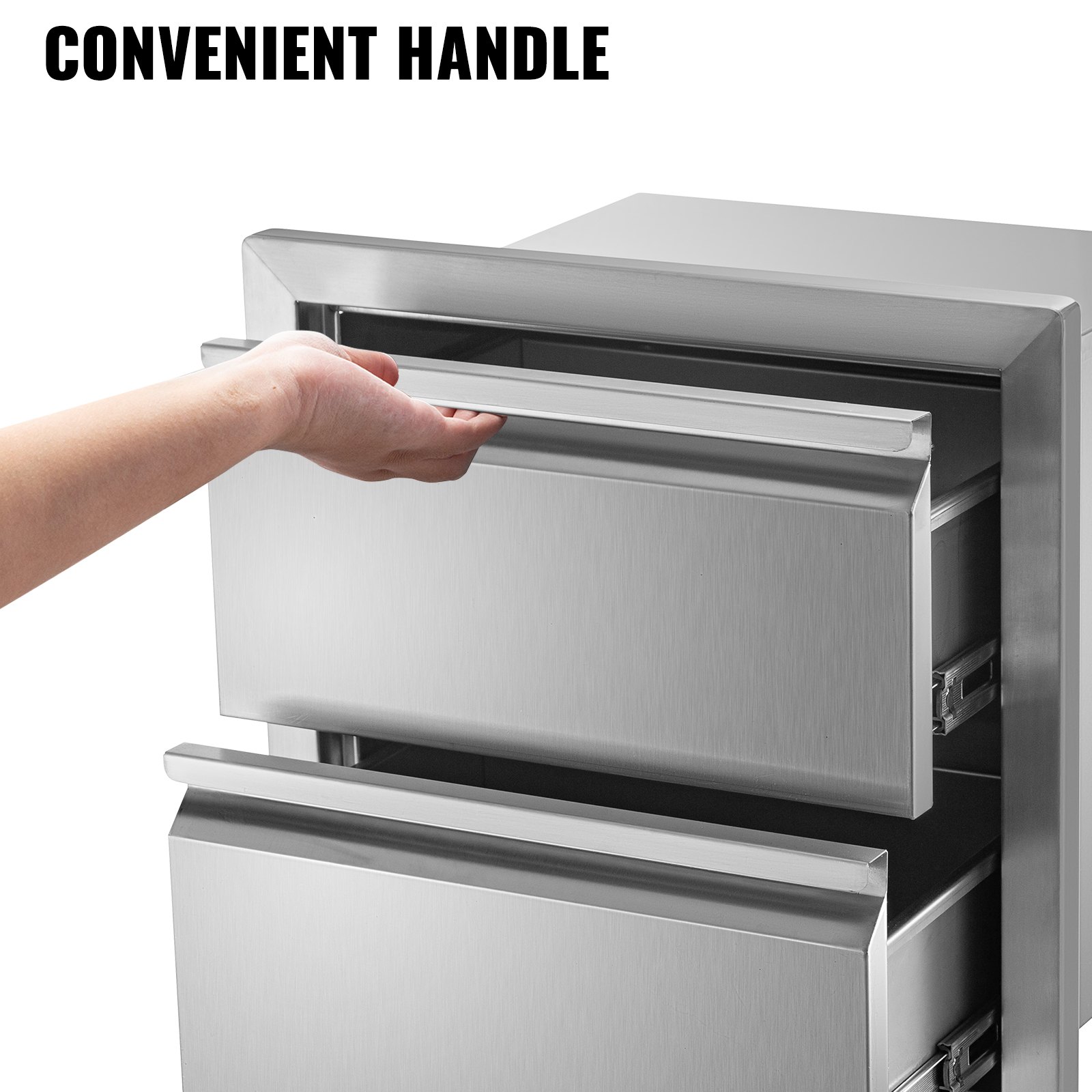 VEVOR Stainless Steel Outdoor Kitchen Drawers, Drawers Outdoor 490x 490mm
