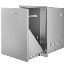 VEVOR Outdoor Kitchen Propane Tank Drawer 16Wx24.4Hx16D Inch Stainless Steel Pull Out Trash Drawer with Handle for Outdoor Kitchen BBQ Island