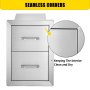 Vevor Stainless Steel Outdoor Kitchen Drawers Outdoor 14 X 21 X 21 In For Bbq