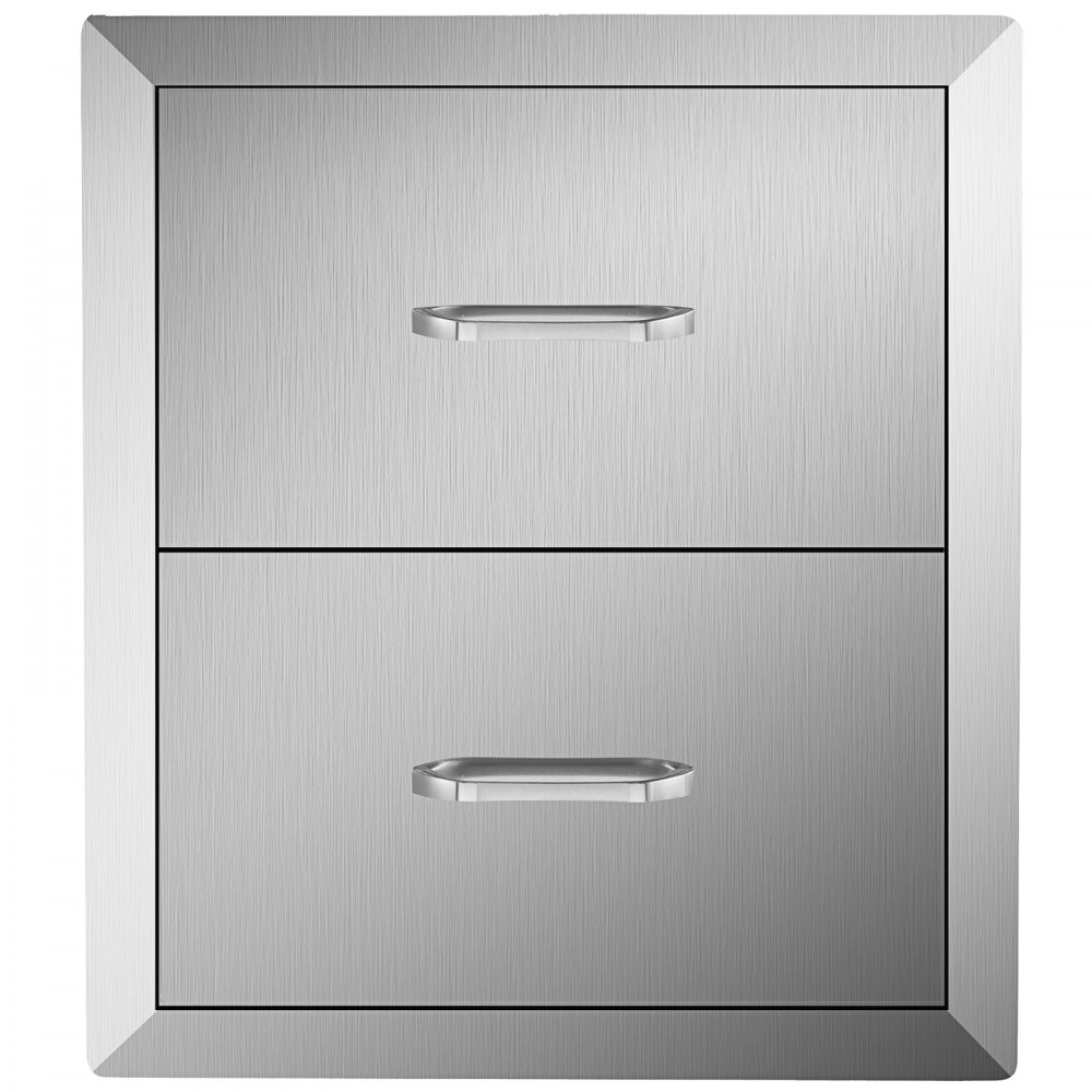 VEVOR BBQ Double Drawer 46x54CM Chest Of Drawer Outdoor Kitchen Outdoor Grilling