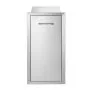 stainless steel VEVOR pull out trash drawer with handle.