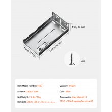 Drawer Cabinet Slides Brackets 10 Pairs for 100 LBS Side Mount Rail