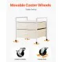 Suporte para minigeladeira VEVOR com armazenamento, mesa para minigeladeira com capacidade para 80 kg, 2 gavetas e 4 rodas giratórias, prateleira móvel para minigeladeira, organizador branco para minigeladeira para dormitório, apartamento, escritório, quarto