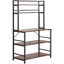 Kitchen Bakers Rack with Storage, 43 inch Microwave Stand 5-Tier