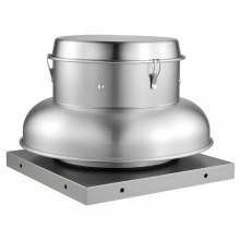 VEVOR Roof Exhaust Fan, Attic Vent Fan with High-Power Motor, 21 inch Fan Base Heavy-Duty Aluminum Alloy, Speed Control Adjustable Airflow 500/900 CFM, Compact for Garage,Kitchen,Bathroom, Silver