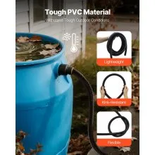 VEVOR 21 ft Corrugated Pond Tubing 1 in ID Flexible PVC Hose Drain Pipe 1 Pcs