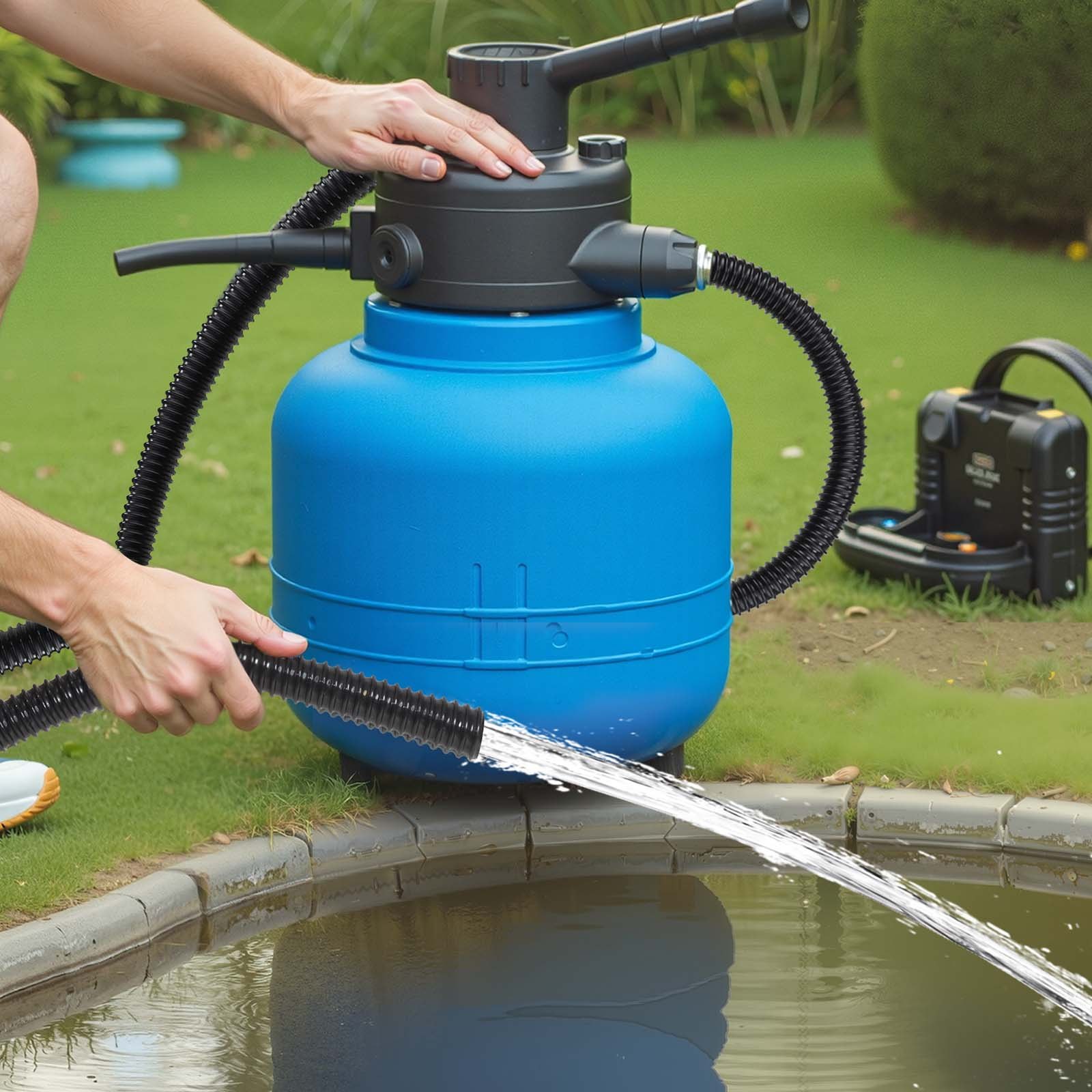 VEVOR 21 ft Corrugated Pond Tubing, 1 inch Inner Diameter, Flexible PVC Hose, Black Drain Pipe, Plastic Corrugated Water Tubing for Pond, Pump, Fountain, Garden, Swimming Pools, Filters, (1 pcs)