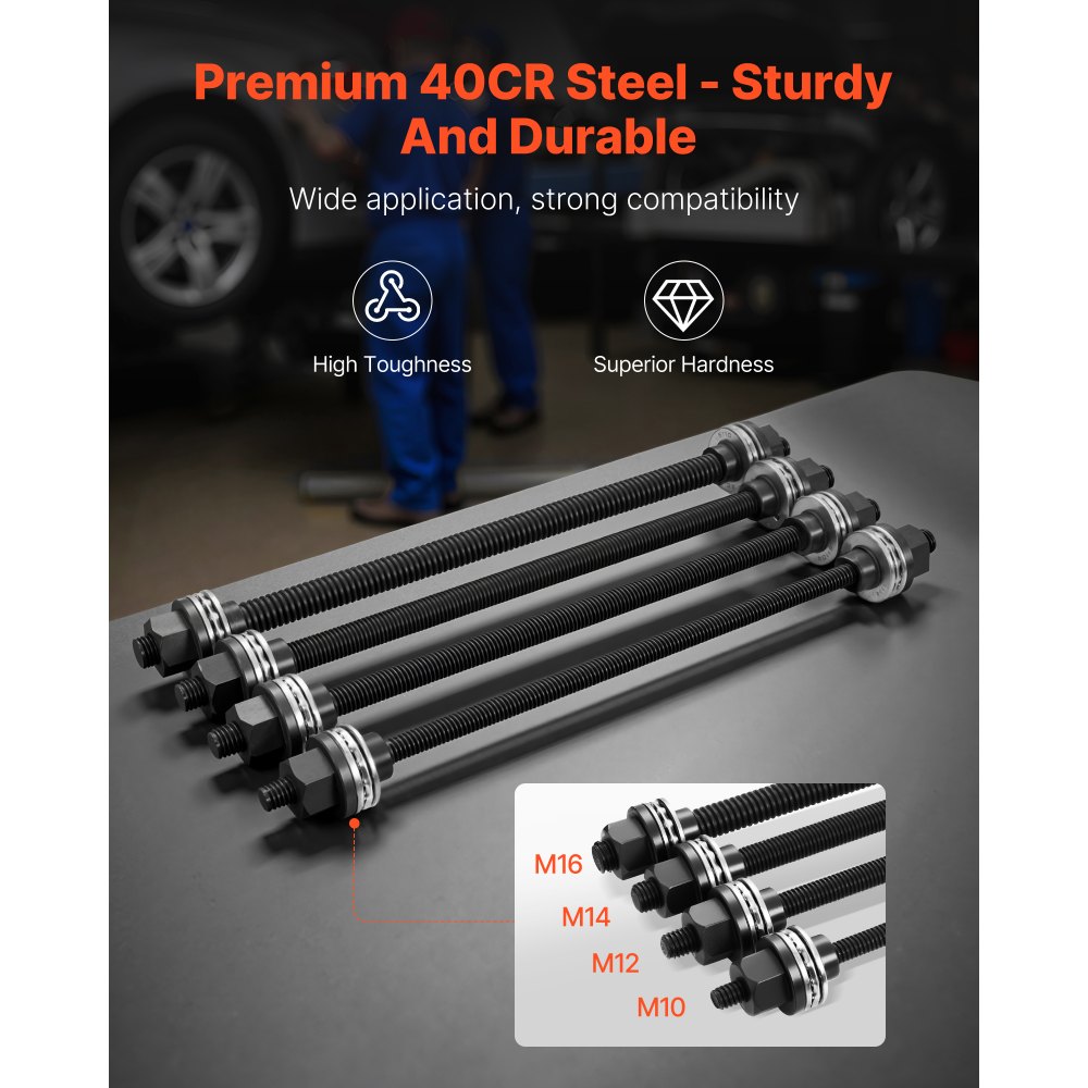 VEVOR Pull and Press Sleeve Kit, 26 PCS, Steel Bush Removal Insertion Sleeve Tools with Carrying Case, Compatible with LCV and HGV Engines, for Removing and Installing Bushings, Bearings, and Seals