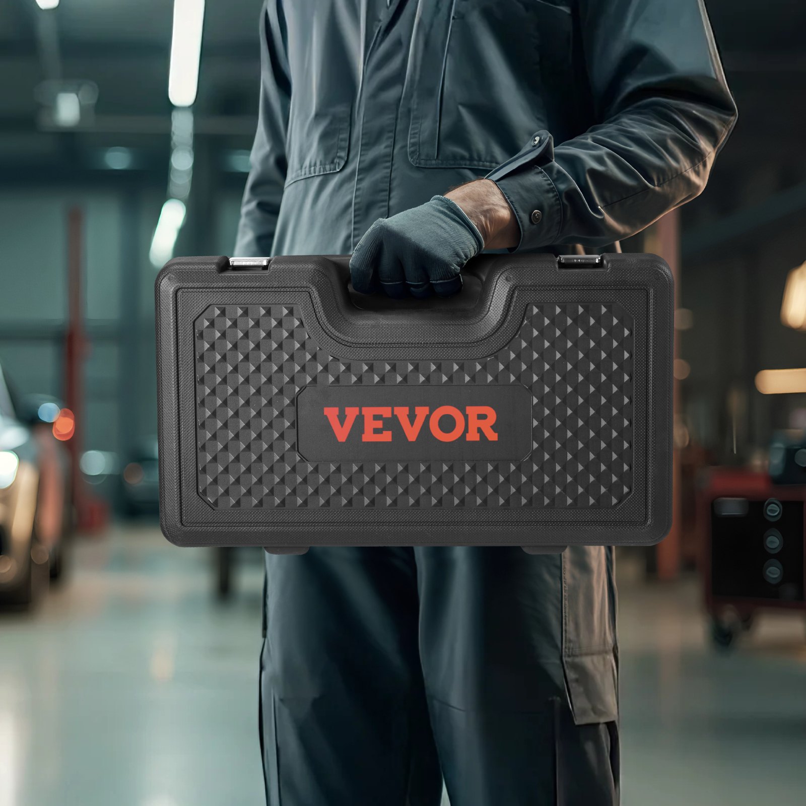 VEVOR Pull and Press Sleeve Kit, 26 PCS, Steel Bush Removal Insertion Sleeve Tools with Carrying Case, Compatible with LCV and HGV Engines, for Removing and Installing Bushings, Bearings, and Seals