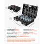 VEVOR Pull and Press Sleeve Kit, 28 PCS, Steel Bush Removal Insertion Sleeve Tools with Carrying Case, Compatible with LCV and HGV Engines, for Removing and Installing Bushings, Bearings, and Seals