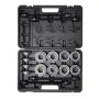 VEVOR Pull and Press Sleeve Kit, 28 PCS, Steel Bush Removal Insertion Sleeve Tools with Carrying Case, Compatible with LCV and HGV Engines, for Removing and Installing Bushings, Bearings, and Seals
