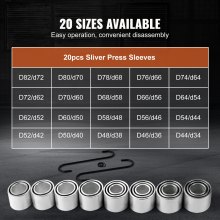 VEVOR 28 PCS Pull and Press Sleeve Kit Steel Bush Bearing Removal Installation