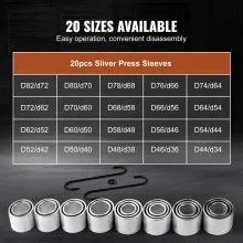 VEVOR 28 PCS Pull and Press Sleeve Kit Steel Bush Bearing Removal Installation
