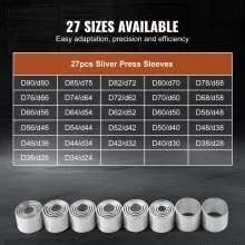 VEVOR 36 PCS Pull and Press Sleeve Kit Steel Bush Bearing Removal Installation