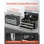 VEVOR Tool Box 20.5-inch Portable Metal Tool Box with 3 Drawers Tool Organizer