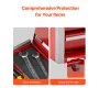 VEVOR Metal Tool Box, 8.6-inch, Portable Metal Tool Box with 3 Drawers, Small Tool Chest with EVA Liners and PP Feet Pads, Heavy-Duty Steel With Ball Bearing Opening and Powder Coated Finish, Red