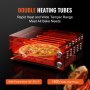 VEVOR Electric Countertop Pizza Oven 12-inch, 1500W Commercial Pizza Oven with Adjustable Temp, 0-60 Minutes Timer, 360° Uniform Baking Pizza Maker & Removable Crumb Tray for Commercial and Home Use