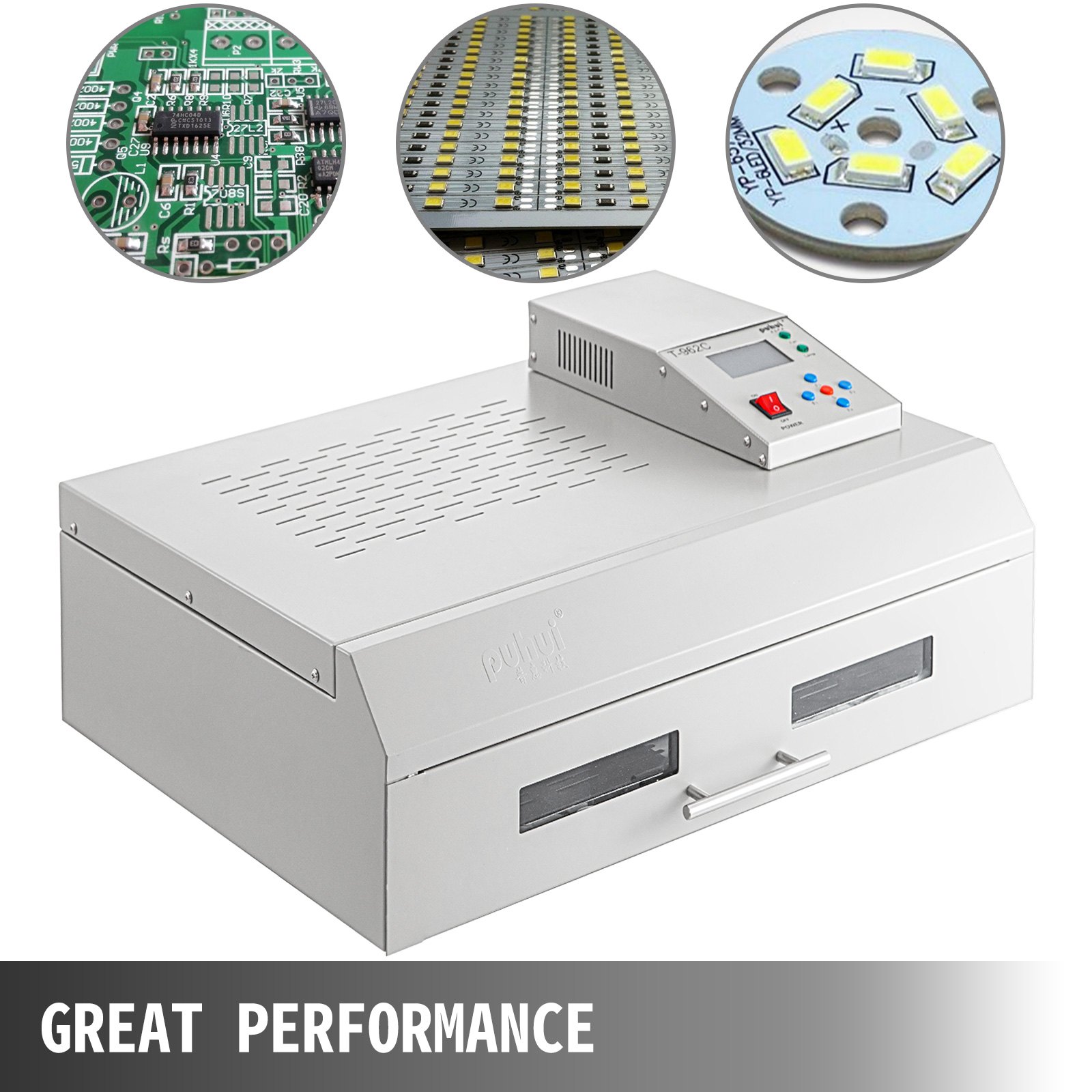 Reflow Oven Reflow Soldering Machine, T962c Smd Bga Infrared Ic Heater 400x600mm